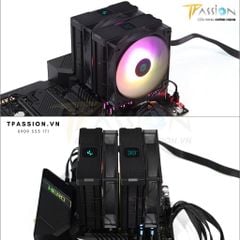 Tản nhiệt khí CPU DEEPCOOL AG620 DIGITAL / AG620 DIGITAL LED ARGB - Hiển thị nhiệt độ - Chính hãng, 2 tháp, 6 ống đồng