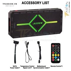 Hub controller quạt Fan case LED ARGB AUSEN - 9 cổng 4 pin PWM kết hợp 9 cổng Led 3 pin 5V-ARGB, đồng bộ Main