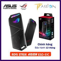 Hộp đựng ổ cứng SSD ASUS ROG STRIX ARION ESD-S1C có LED RGB đồng bộ Aura Sync
