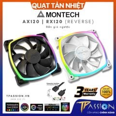 Quạt tản nhiệt Montech AX120 | RX120 PWM  |  REVERSE LED viền ARGB
