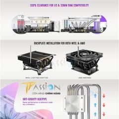 Tản nhiệt khí CPU ID-Cooling IS-55 BLACK | WHITE LED ARGB - Chính hãng, Slim fan, ITX, mITX, HTPC, hỗ trợ LGA1700