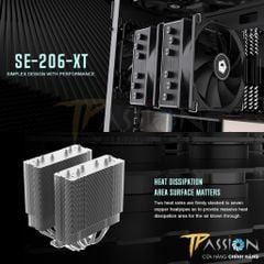 Tản nhiệt khí CPU ID-Cooling SE-206-XT  - Chính hãng, 6 ống đồng, sk 1700 SE 55