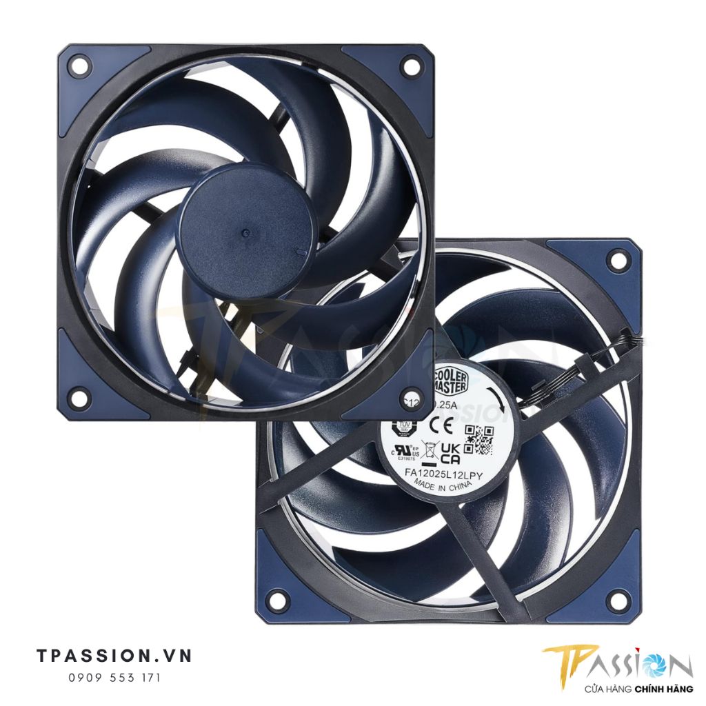 Quạt Fan Case 12cm Cooler Master Mobius 120 PWM - Chính hãng, tốc 2050RPM, quạt tản nhiệt 120 mm hiệu năng cao