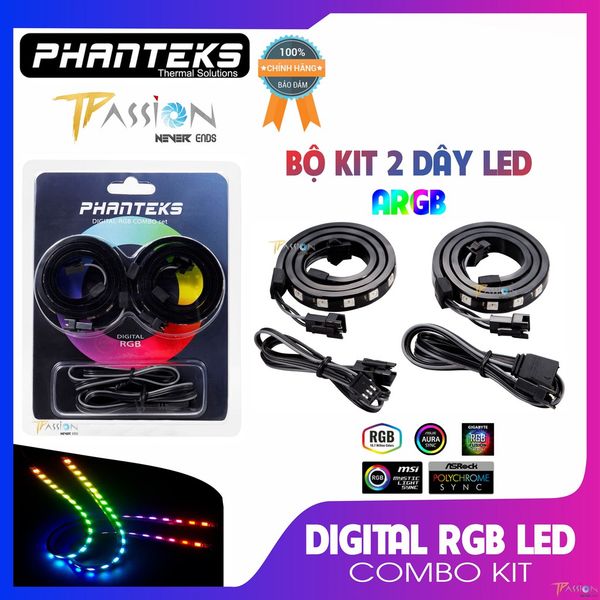 Bộ 2 Dây Led Strip Phanteks Digital Rgb Led Combo Kit 30 Bóng Led C 