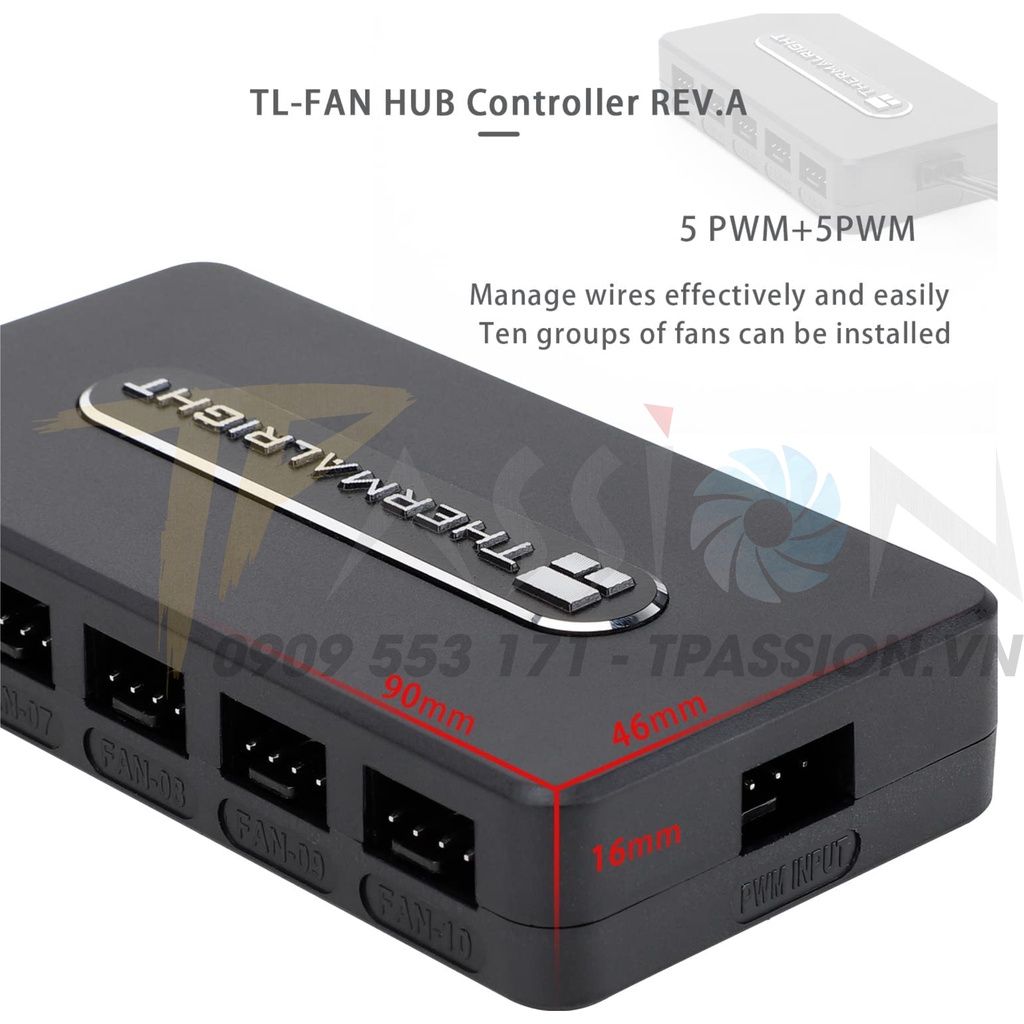 Bộ hub chia nguồn quạt ThermalRight TL-FAN HUB Controller Rev.A
