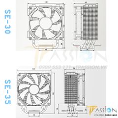 Tản nhiệt khí CPU ID-Cooling SE-35 / SE-30 PWM
