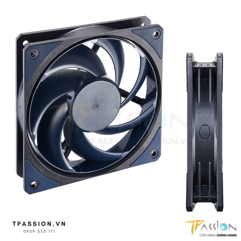 Quạt Fan Case 12cm Cooler Master Mobius 120 PWM - Chính hãng, tốc 2050RPM, quạt tản nhiệt 120 mm hiệu năng cao