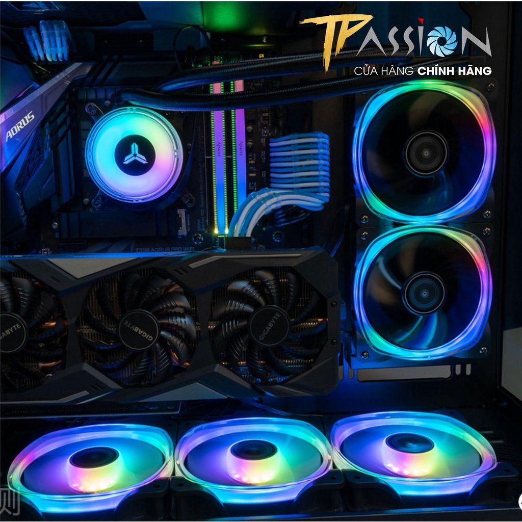 Quạt Fan Case 12cm JONSBO FR-701 HALO ARGB 5V | LED viền | Full LED Reverse