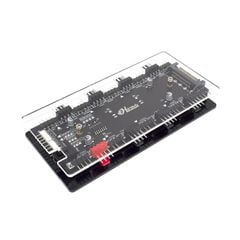 Bộ chuyển đổi LED 5V ARGB 12V RGB kết hợp 4Pin PWM 8 cổng – Fan Hub Converter 12V RGB về 5V ARGB PWM tích hợp
