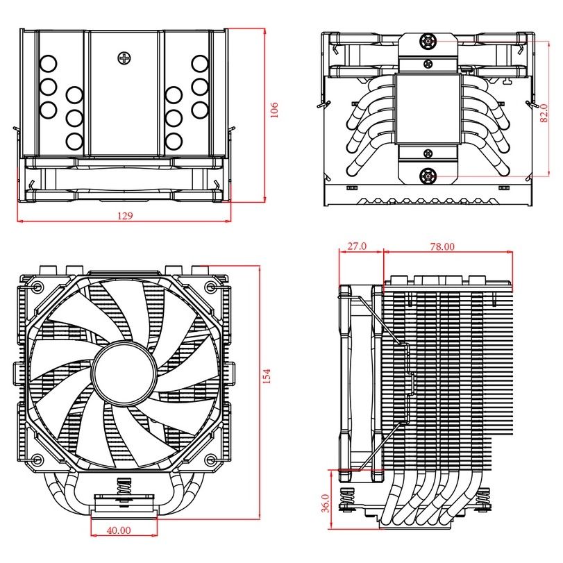 Tản nhiệt khí CPU ID-Cooling SE-226-XT BLACK/WHITE