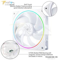 Bộ 3 quạt fan case Thermalright TL S12 / TL S12W / TL S12W S LED ARGB -Tản nhiệt 12cm Pa 120, aqua elite, sync main hub