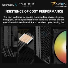 Tản nhiệt khí CPU DEEPCOOL AG400 DIGITAL / AG400 BK WH DIGITAL LED ARGB - Hiển thị nhiệt độ - Chính hãng, 4 ống đồng