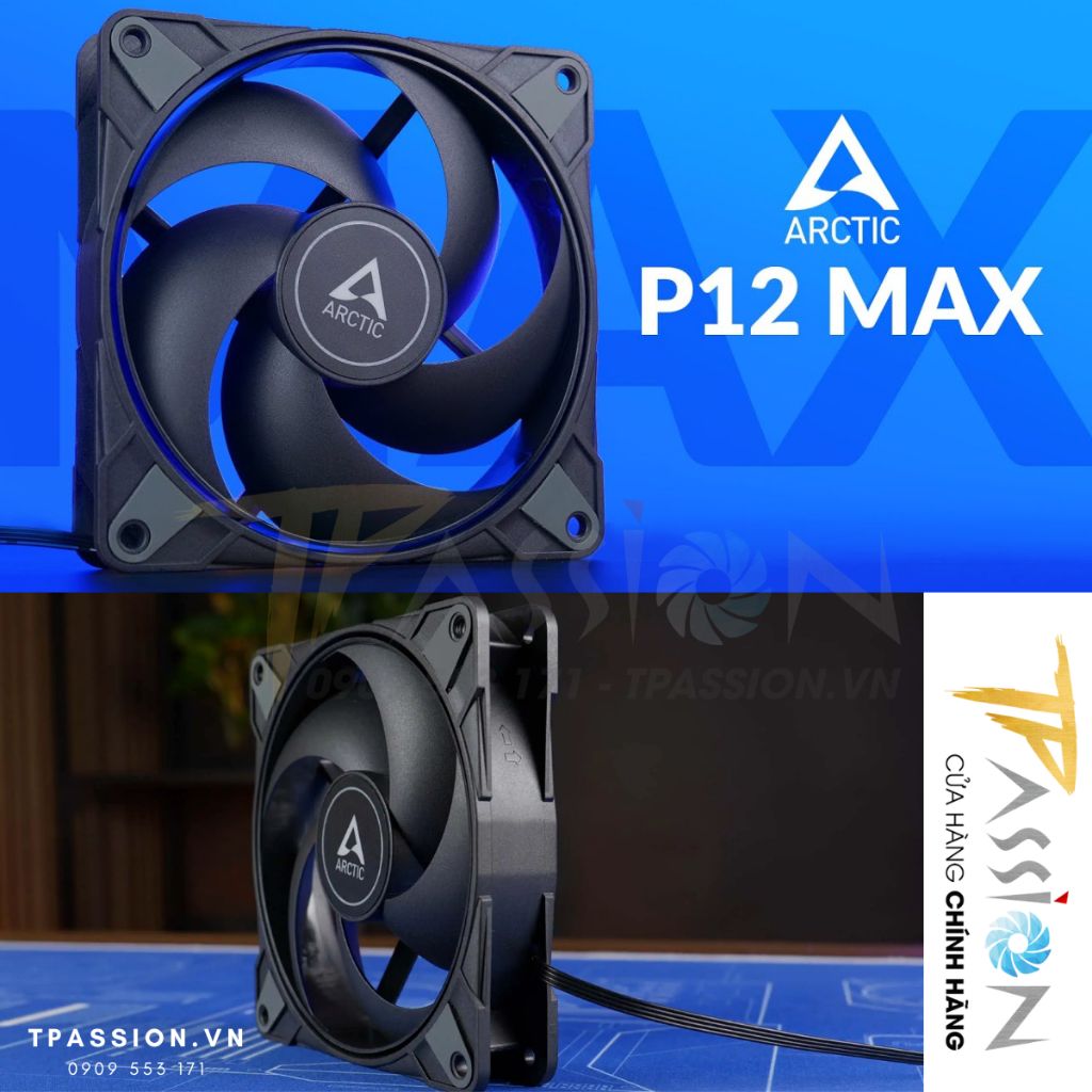 Quạt tản nhiệt Arctic P12 MAX | BLACK & WHITE