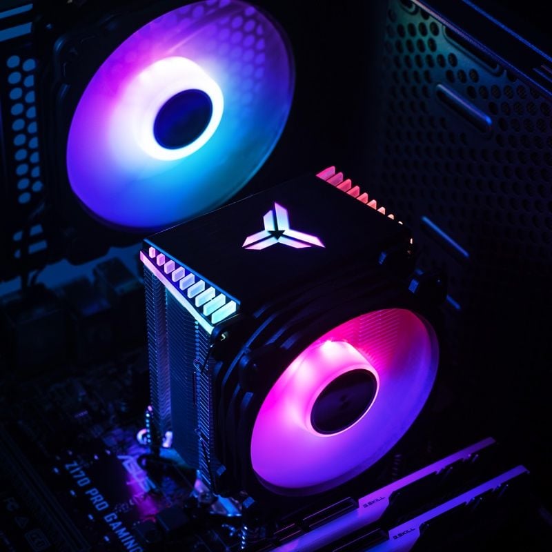 Tản nhiệt khí CPU Jonsbo CR-1400 White (Màu Trắng) LED RGB tự động