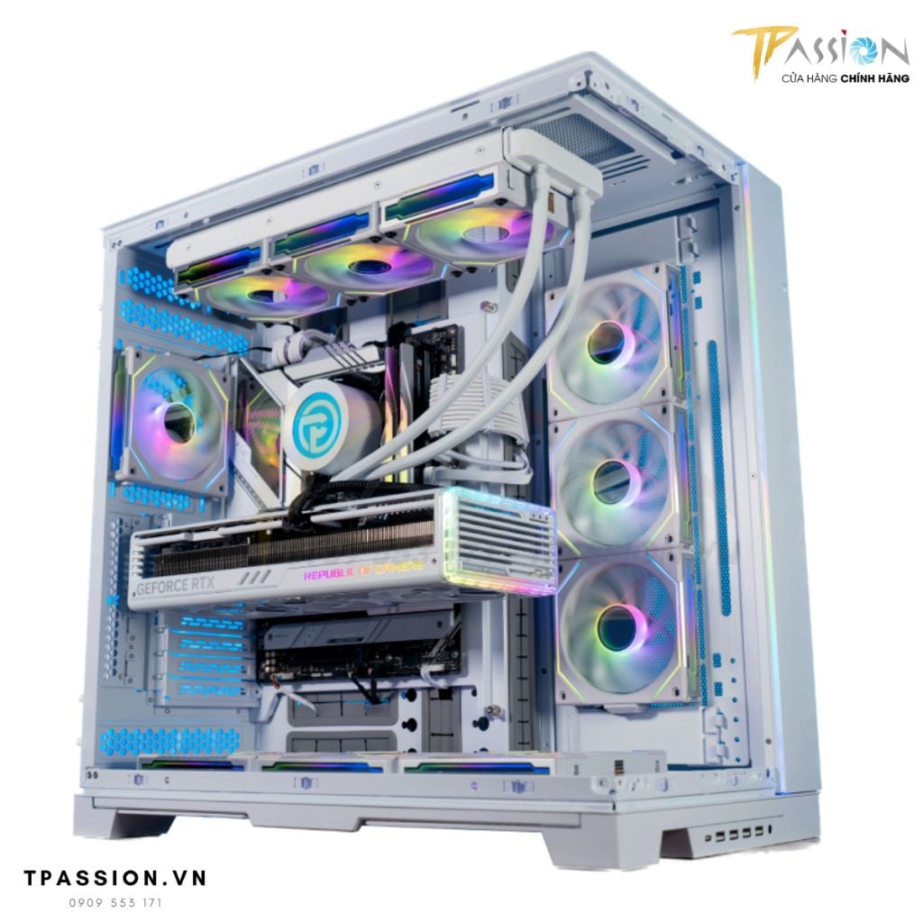 Vỏ case máy tính Lian Li O11 Dynamic EVO XL Black / White Trắng - O11D EVO XL - Chính hãng