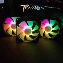 Quạt tản nhiệt Fan case 9cm Cooler Snowman 9025 ARGB - Tốc cao 2000rpm, 4Pin điều tốc PWM, quay êm, hiệu ứng LED Rainbow