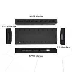 Fan Hub ID-Cooling HA-02 ARGB kết hợp 8 cổng PWM và 8 cổng LED ARGB 3 Pin 5V