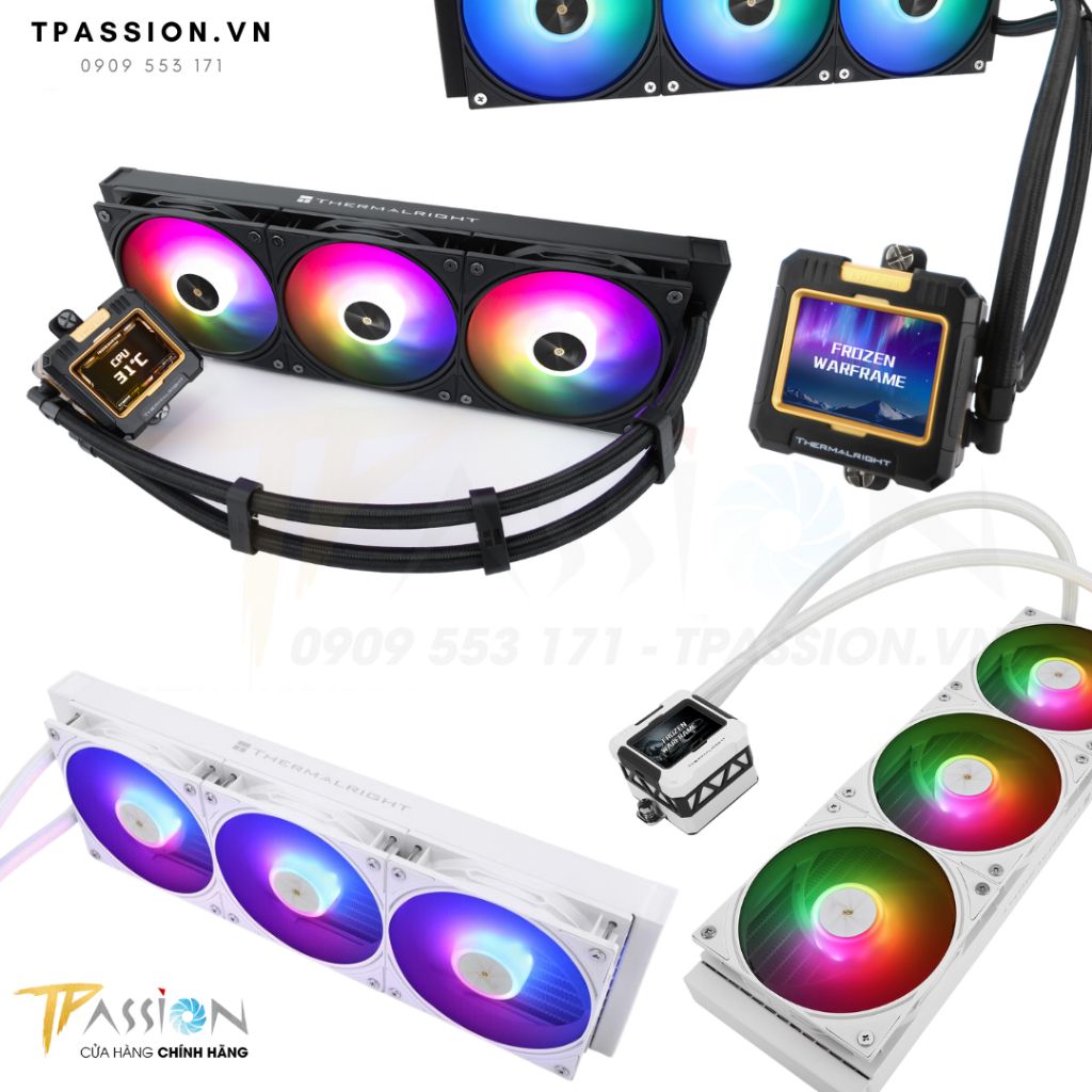 Tản nhiệt nước CPU AIO THERMALRIGHT FROZEN WARFRAME LCD 360 | BLACK WHITE