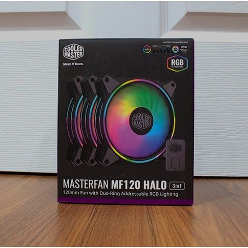 Bộ 3 quạt Fan Case 12cm Cooler Master MF120 HALO ARGB 3 in 1