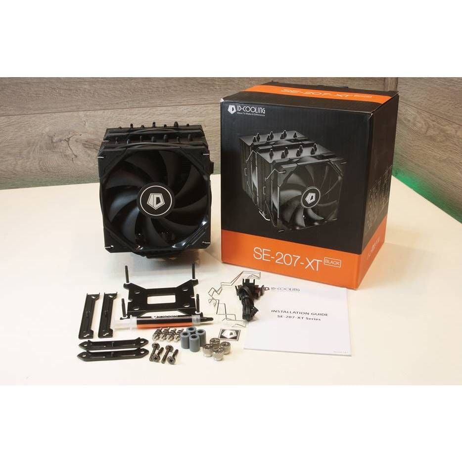 Tản nhiệt khí CPU ID-Cooling SE-207-XT BLACK | ADVANCED - Chính hãng BH 24 tháng, SE 207 XT tháp đôi 2 quạt, 7 ống đồng