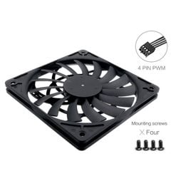 Quạt fan case 12cm FANNER F12012 Super Slim Fan mỏng 12mm