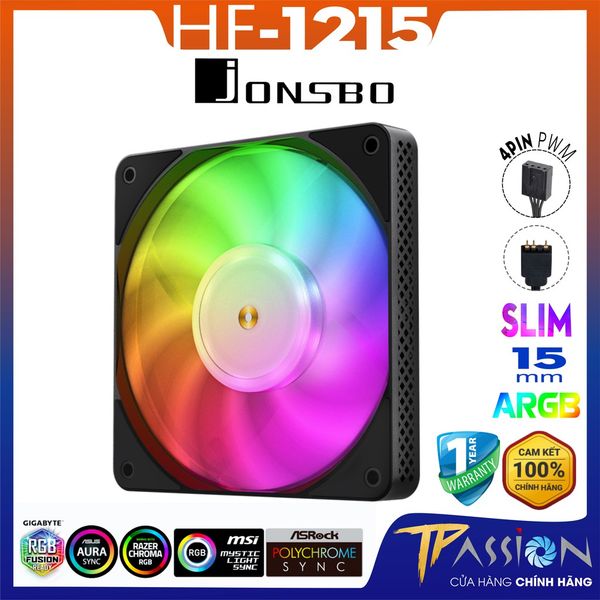 Quạt Fan Case 12cm JONSBO HF1215 ARGB Slim Fan