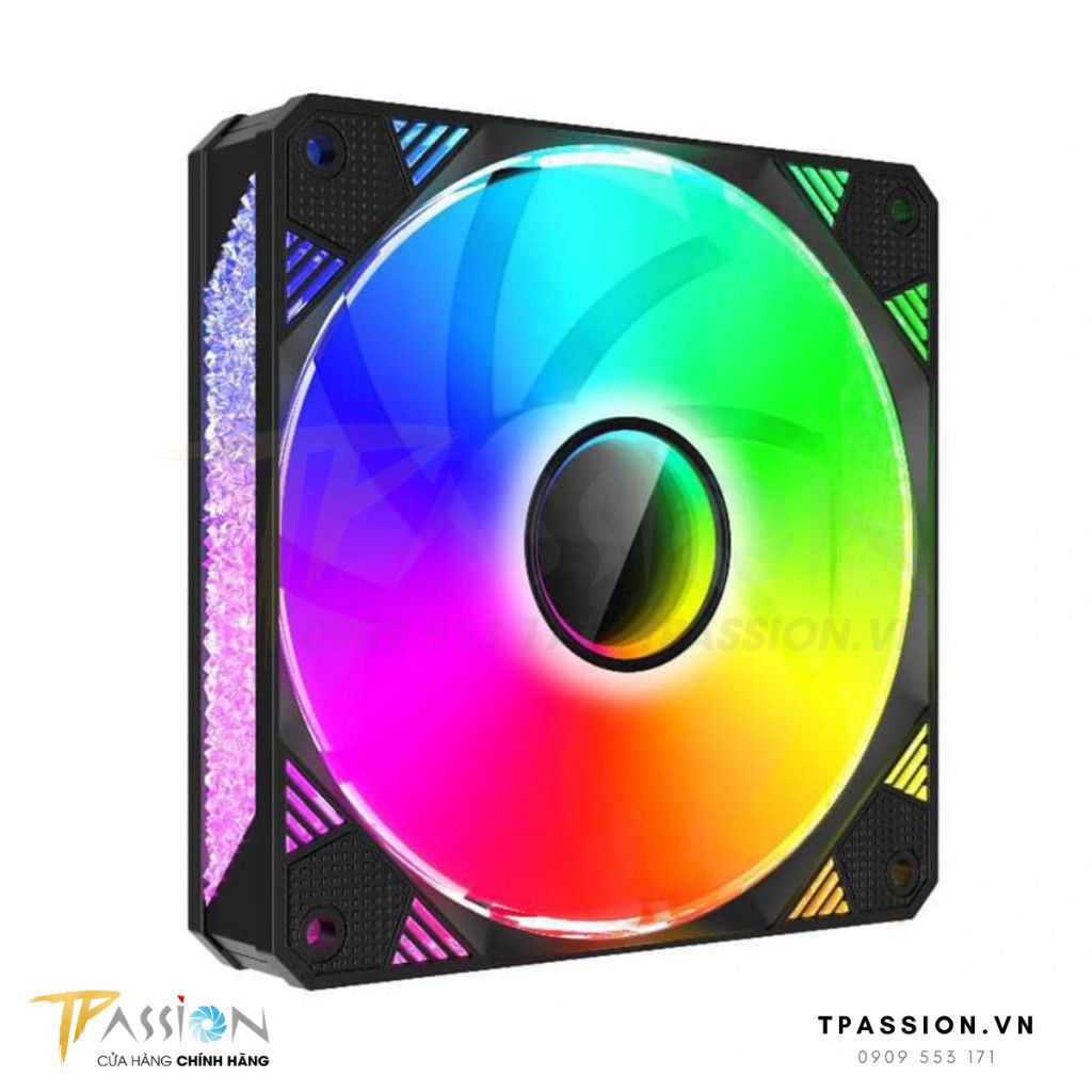 Quạt Fan case 12cm INFINITY ROYAL 5 ZONE LED AGRB - Chính hãng, daisy chain, PST, SYNC MAIN/HUB 3PIN 5V, Tản Nhiệt PWM