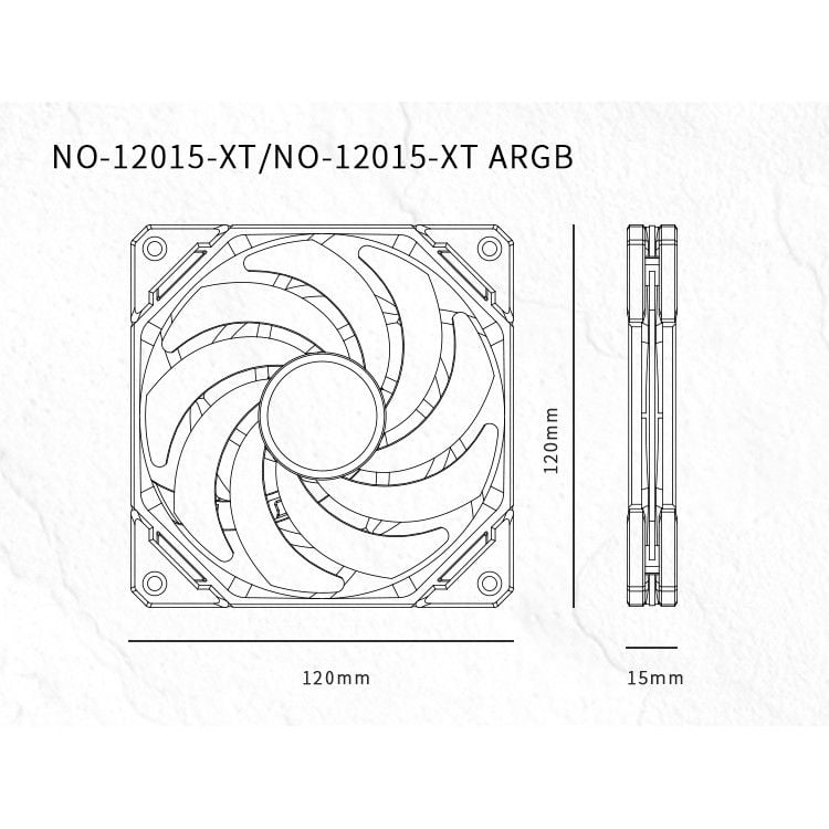 Quạt Fan Case 12cm ID-COOLING NO-12015-XT PWM Slim Fan