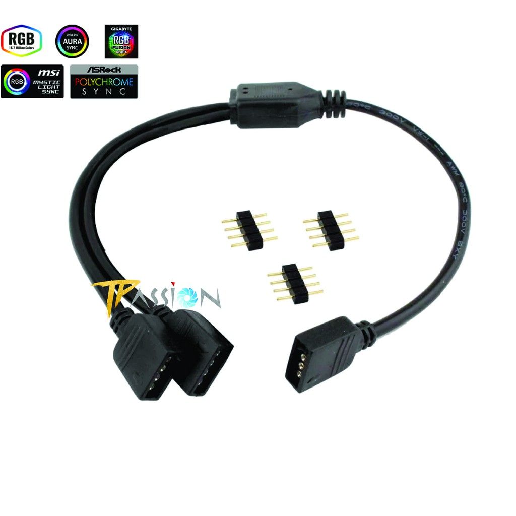 Dây chia, Hub chia cổng LED RGB 12V 4PIN ra nhiều cổng (tặng kèm ghim nối)