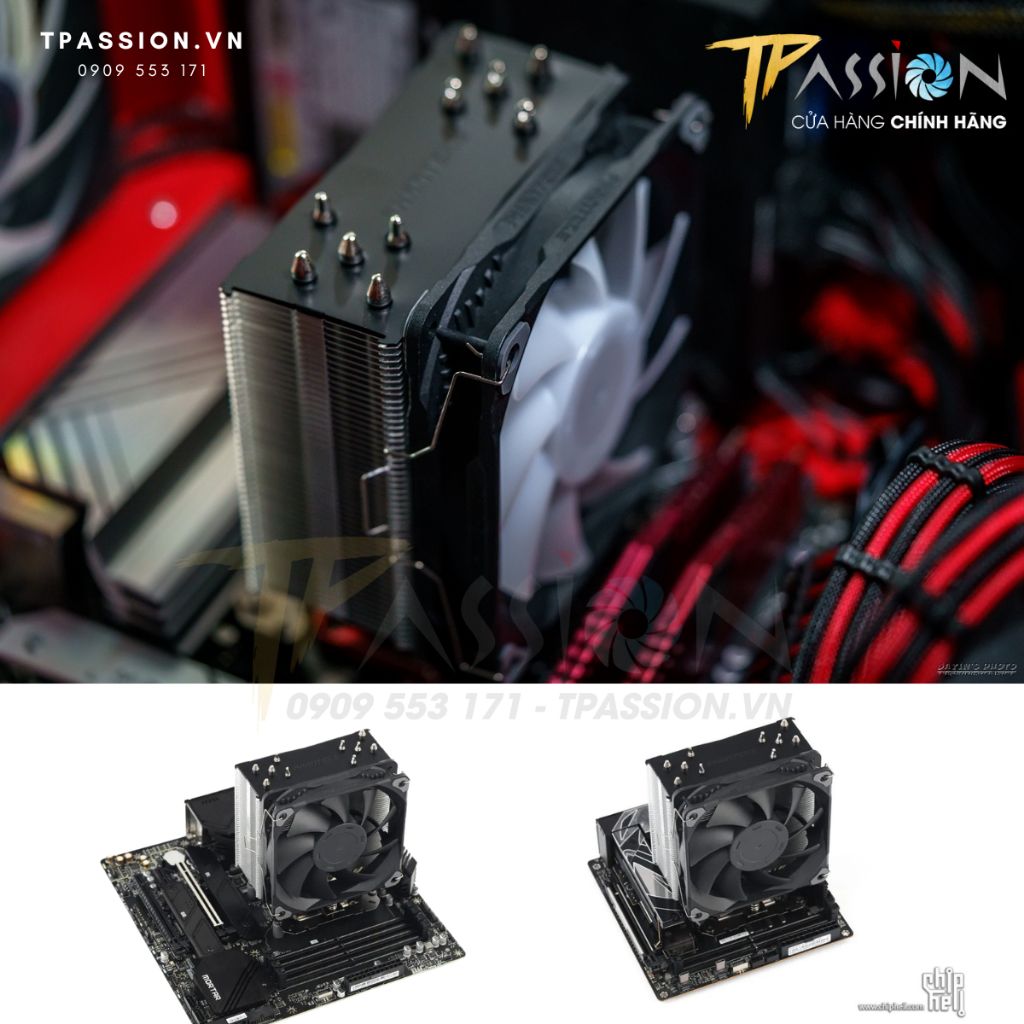 Tản nhiệt khí CPU PHANTEKS POLAR S5 / S5 LED DRGB / S4 - Chính hãng, tản tháp quạt PWM, LED ARGB sync, 1700, 5 ống đồng