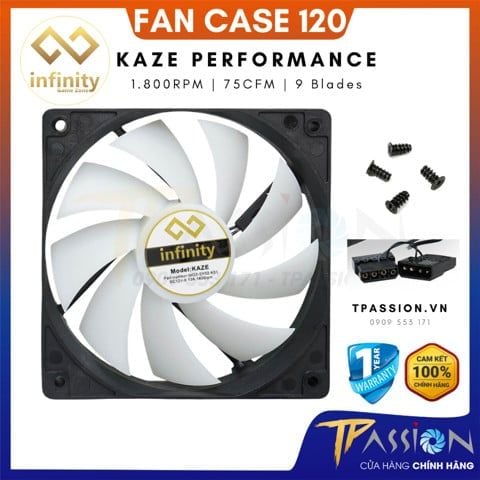 Quạt tản nhiệt Infinity Kaze 12CM 1800 rpm | NON LED