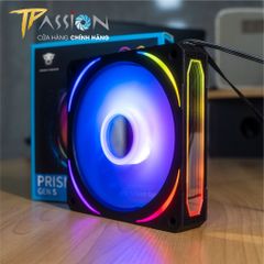 Quạt tản nhiệt 12cm JUNGLE LEOPARD PRISM Gen 5 INFINITY LED GƯƠNG VÔ CỰC ARGB 5V 3PIN- 2000RPM, PWM, Lian Li fan case PC