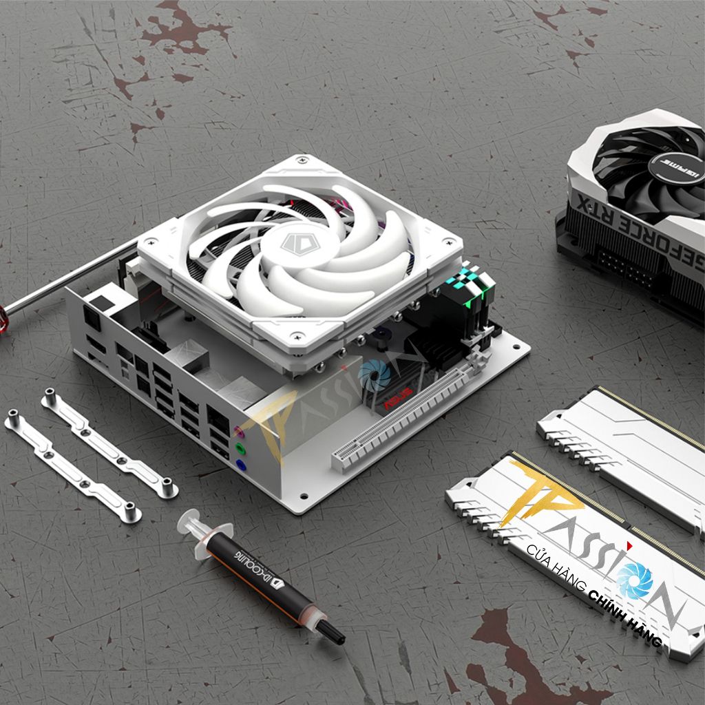 Quạt tản nhiệt fan case 12cm ID-Cooling NO-12015-XT ARGB | Trắng - Slim fan 15mm, tốc 2000rpm, điều tốc PWM, sync LED 5V