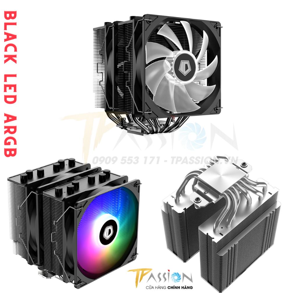 Tản nhiệt CPU ID-Cooling SE-55 BLACK / SNOW WHITE LED ARGB