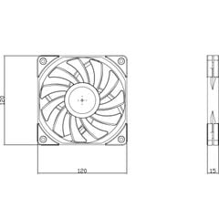 Quạt Fan Case 12cm ThermalRight TL-C12015B PWM Slim Fan