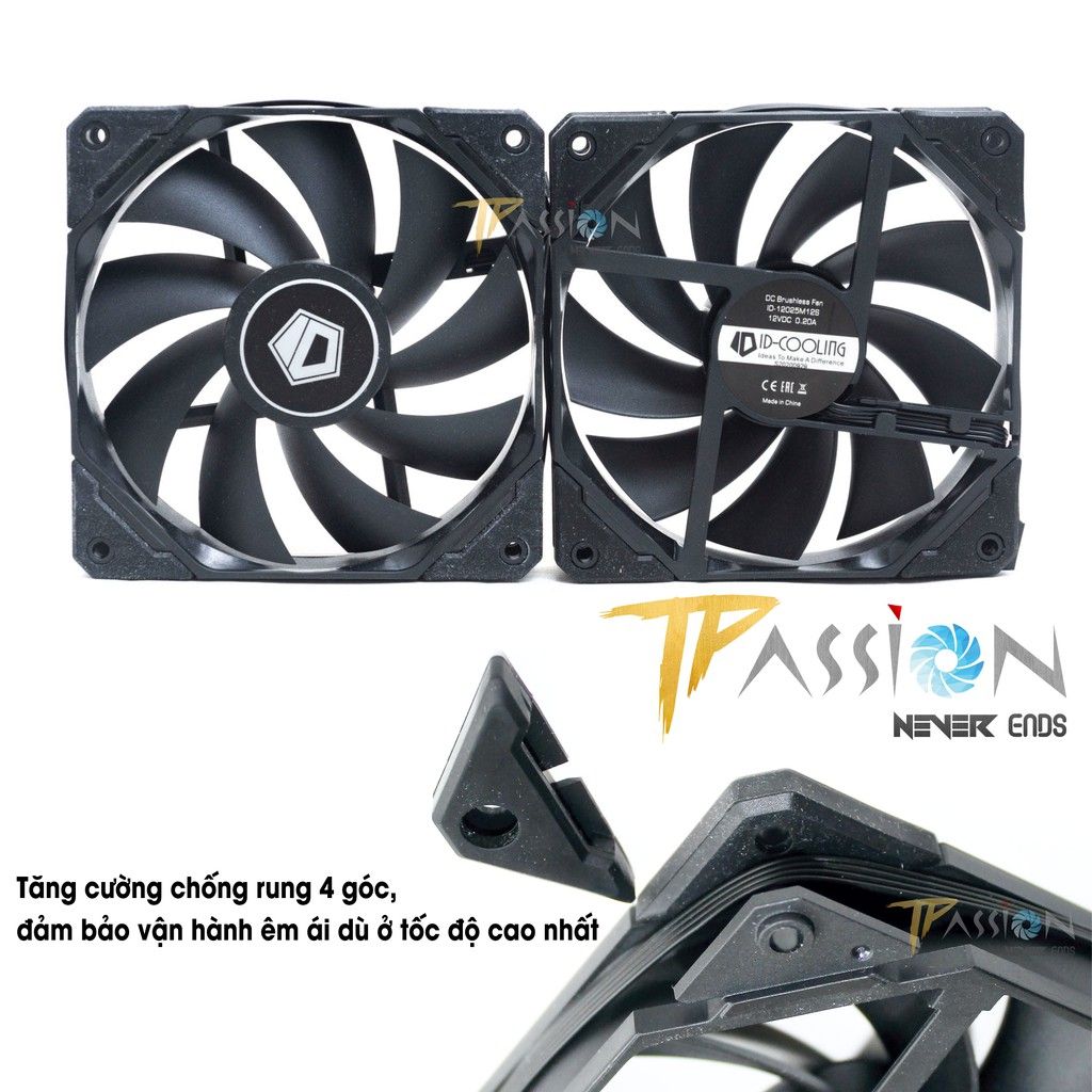 Quạt Fan Case 12cm ID-COOLING TF-12025 | Black