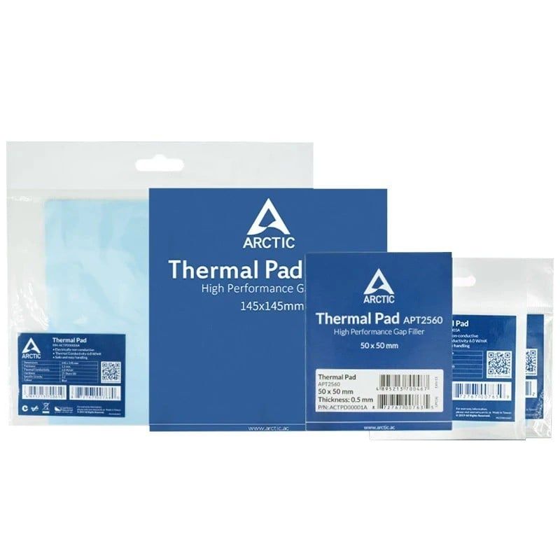 Miếng dán tản nhiệt Arctic Thermal Pad 50x50mm, 72,5x72,5mm, 145x145 6wmk - Chính hãng, PC, Laptop