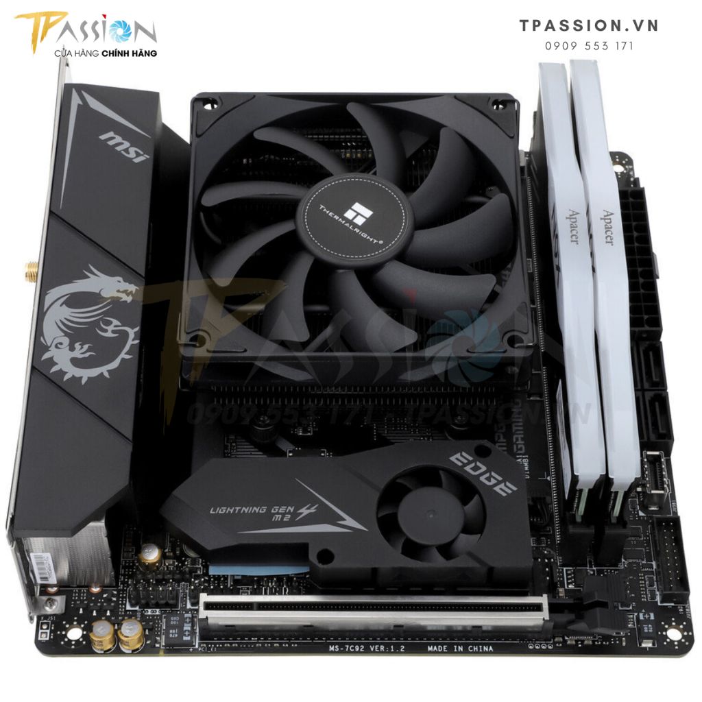 Tản nhiệt khí CPU Thermalright AXP90 - X53 BLACK / GREY - Chính hãng, topdown, PWM, ITX, mITX, HTPC