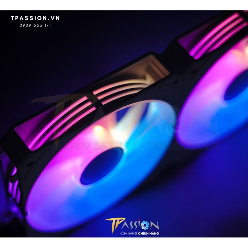 Quạt tản nhiệt JONSBO ZG - 120 / 120B /120W / REVERSE LED ARGB 5V - Ghép nối không dây, PWM