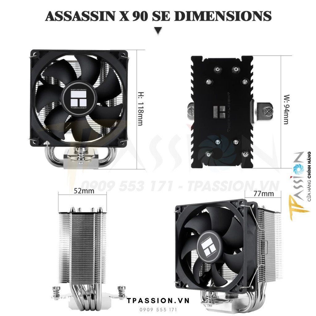 Tản nhiệt khí CPU Thermalright ASSASSIN KING 90 - AK90 / ASSASSIN X 90 SE - AX90 SE