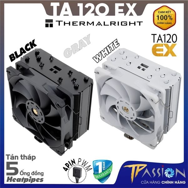 Tản nhiệt khí CPU ThermalRight TA 120 EX BLACK | WHITE (TA120)