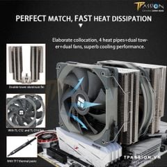 Tản nhiệt khí Thermalright Dual-Tower Frost Spirit 140 AGHP Gen 3 – FS140 Chính hãng, CPU Cooler, tản tháp 2 fan PWM