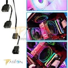 Quạt fan case 12cm NEEDMAX Ausen Prism II ARGB HALO LED vô cực, vòng ring - Chính hãng, PWM PST, tản nhiệt trắng hồng