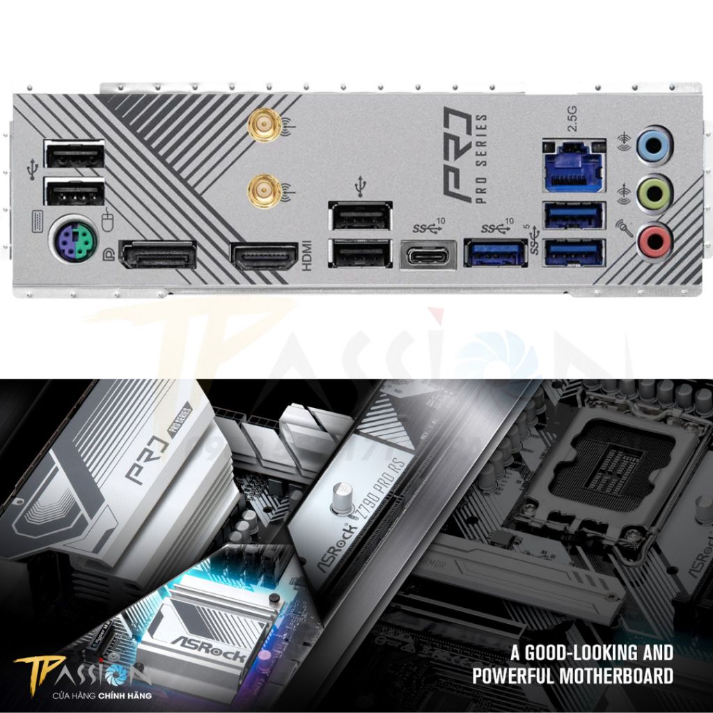 Bo mạch chủ ASROCK Z790 PRO RS D5 WIFI DDR5 PCIe 5.0 - Chính hãng (Mainboard  WIFI 6E / LGA1700 / ATX / 4XDDR5 )