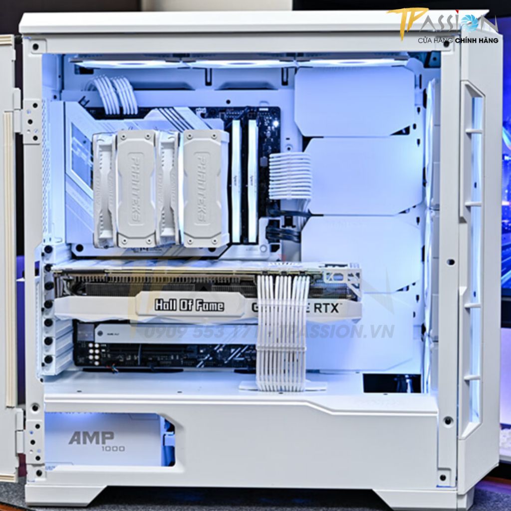 Tản nhiệt CPU Phanteks Polar T6 - 120 Black / White LED ARGB 5V - Chính hãng, TDP 280W, 6 ống đồng, sk 1700