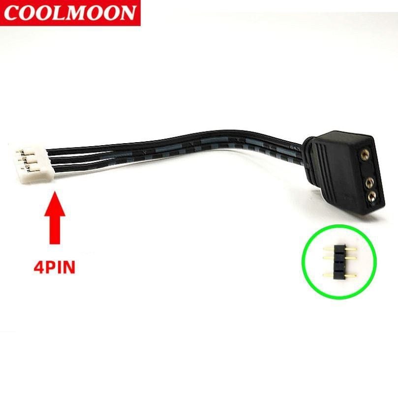 Dây chuyển cổng 4 Pin | 6 Pin Hub Coolmoon ra cổng LED ARGB 3 Pin 5V
