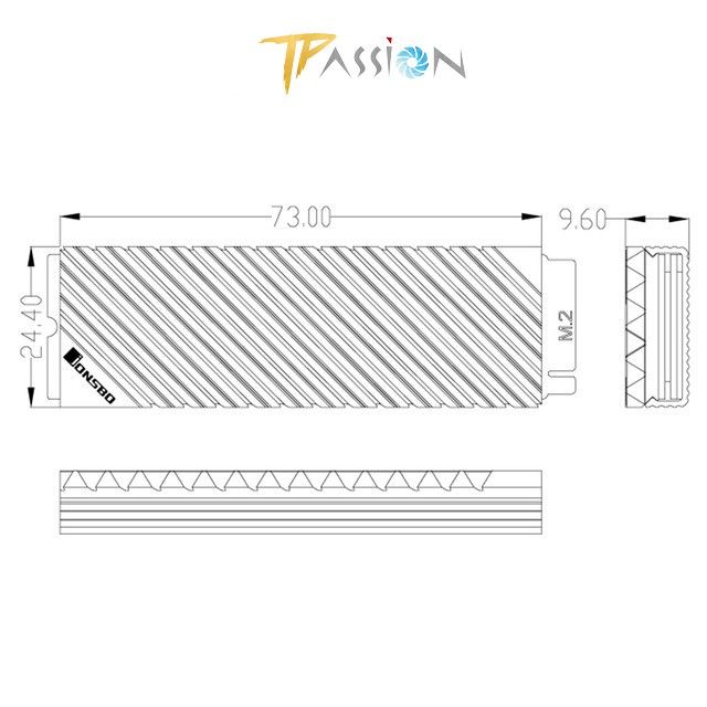 Tản nhiệt ổ cứng SSD Jonsbo V3 M2 NVMe 2280 - Tản nhôm