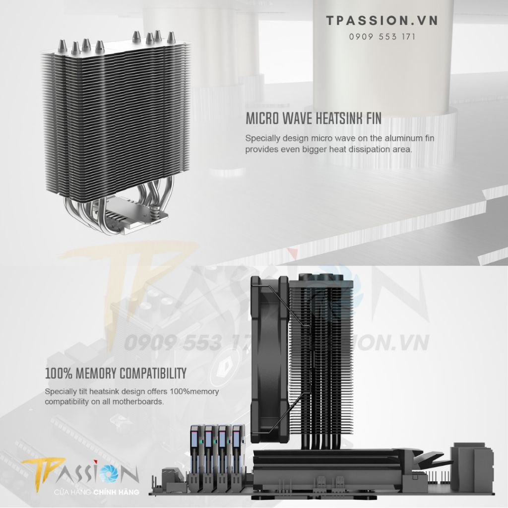 Tản nhiệt khí CPU ID-Cooling SE-214-XT PRO KHÔNG LED - Chính hãng, SE214 XT, socket 1700, 2011, 2066