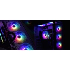 Quạt tản nhiệt fan case 12cm ID-Cooling NO-12015-XT ARGB | Trắng - Slim fan 15mm, tốc 2000rpm, điều tốc PWM, sync LED 5V