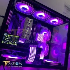 Quạt fan case 12cm NEEDMAX Ausen Prism II ARGB HALO LED vô cực, vòng ring - Chính hãng, PWM PST, tản nhiệt trắng hồng